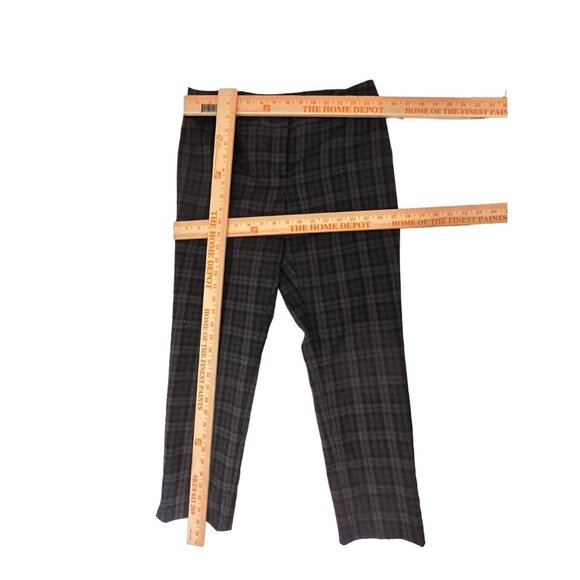 $120 Talbots Petites Women's Wool Blend Ankle Plaid Gray Pants Size 4p #1154 - Picture 7 of 12